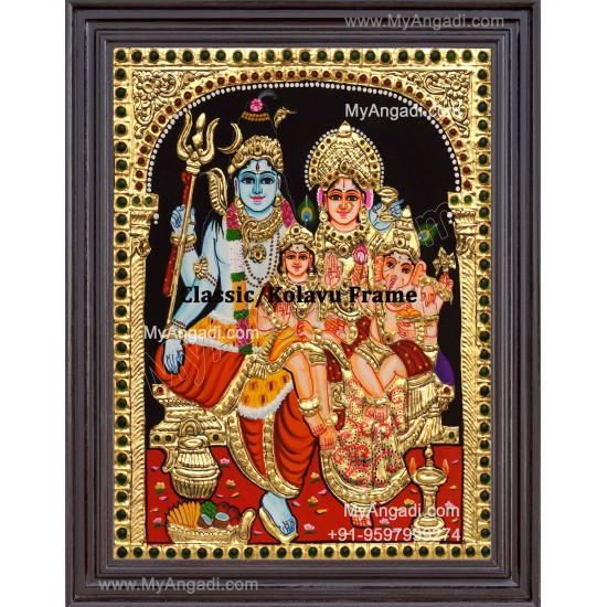 Siva Family Tanjore Painting
