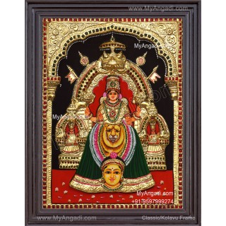 Kollur Mookambikai 3D Tanjore Painting
