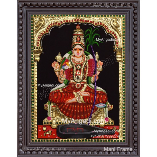 Kamatchi Amman 3D Tanjore Painting