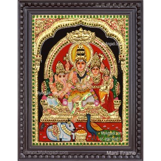 Shivan Family Tanjore Painting