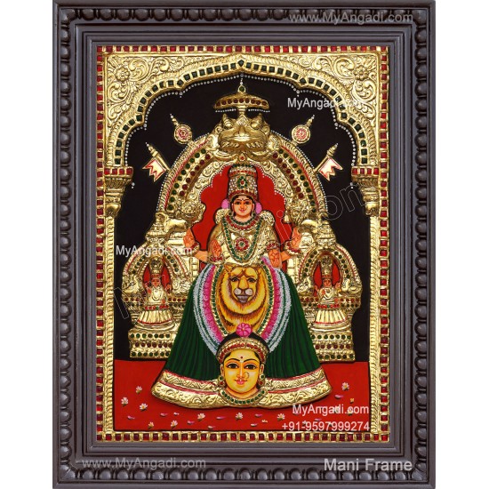 Kollur Mookambikai 3D Tanjore Painting