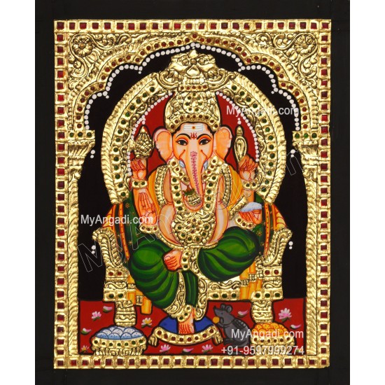 Ganapathi Tanjore Painting 