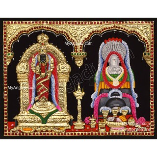 Vaitheeswaran Thaiyal Nayagi 2D Tanjore Painting