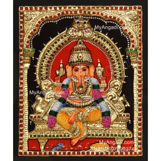 Ganesha 3d Tanjore Painting