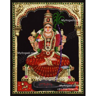 Kamatchi Amman 3D Tanjore Painting
