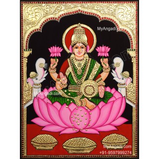 Gajalakshmi Tanjore Painting
