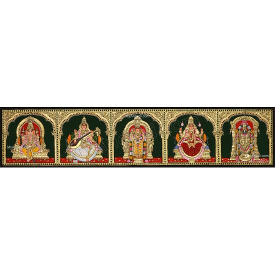 5 Panel  Tanjore Painting