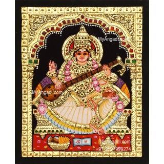 Saraswathi Tanjore Painting