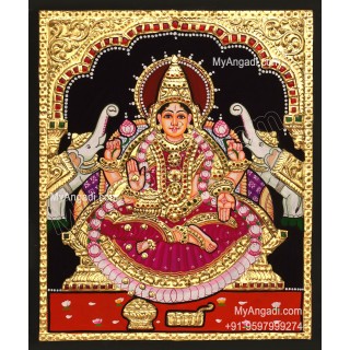 Gajalakshmi Tanjore Painting