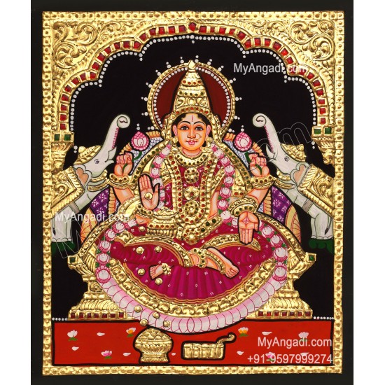 Gajalakshmi Tanjore Painting
