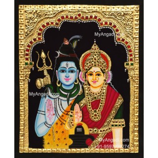 Sivan Paarvathi Tanjore Painting
