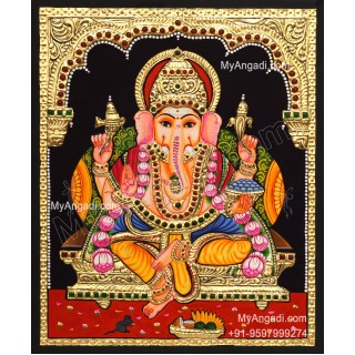 Ganapathi Tanjore Painting 