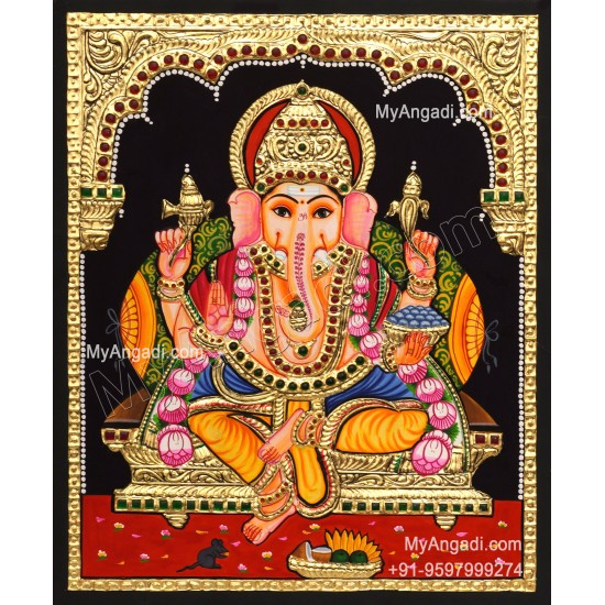 Ganapathi Tanjore Painting 