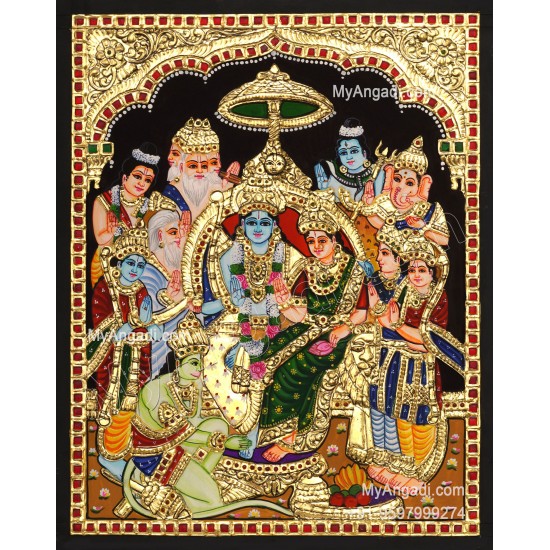 Ramar Pattabhisekam Tanjore Painting