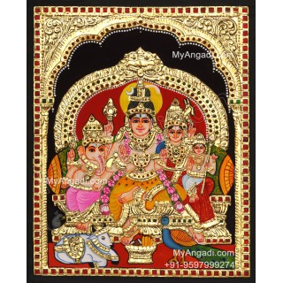 Siva Family Tanjore Painting