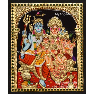 Siva Family Tanjore Painting