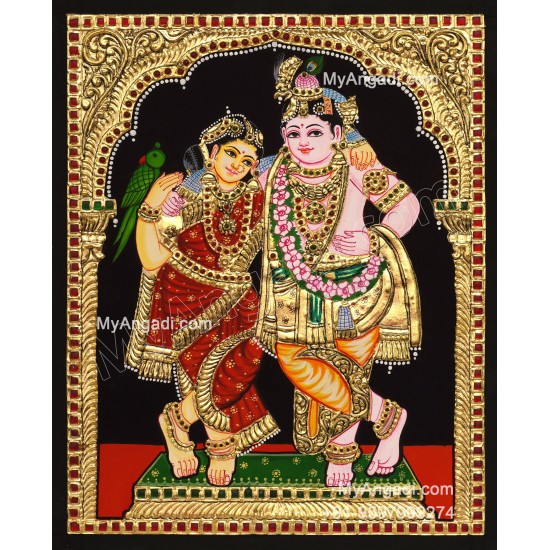 Rukmani Krishna Tanjore Painting