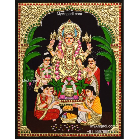 Sathya Narayana Swami Tanjore Painting