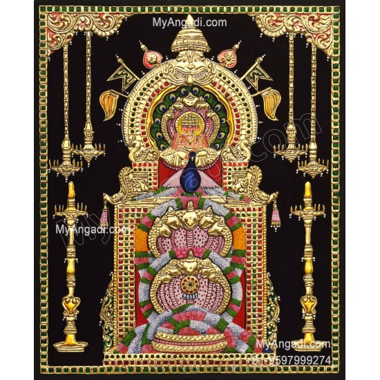 Kukke Subramanya Murugar Tanjore Painting