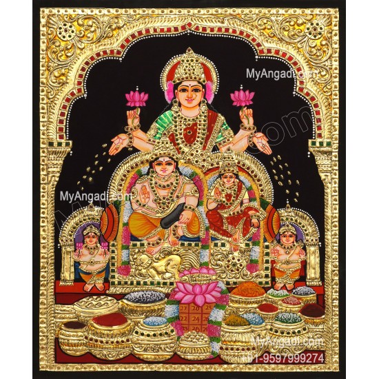 Kubera Lakshmi Tanjore Painting