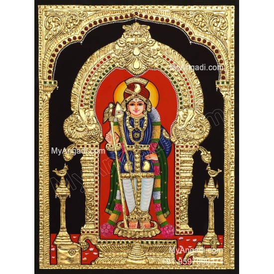 Raja Alangara Murugan Tanjore Painting