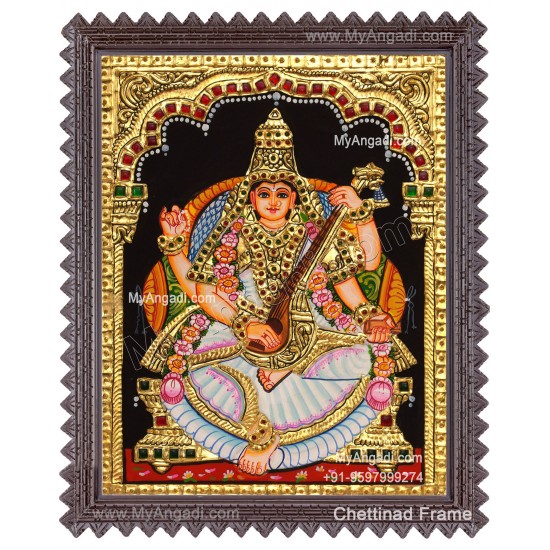 Saraswathi Tanjore Painting