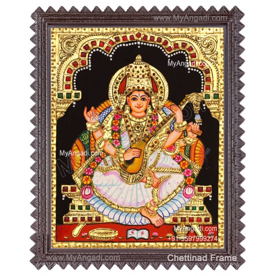 Saraswathi Tanjore Painting