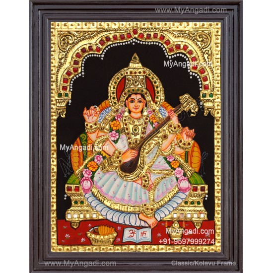 Saraswathi Tanjore Painting