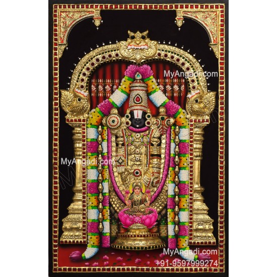 Balaji Lakshmi 3D Tanjore Painting