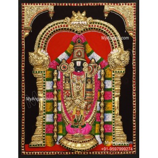 3D Balaji Lakshmi Tanjore Painting