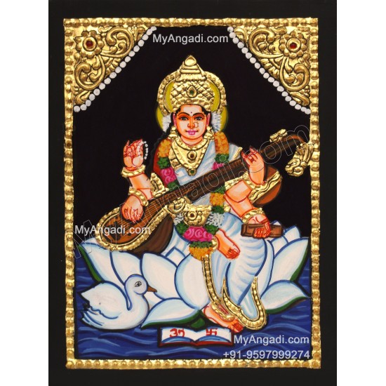 Saraswathi Small Tanjore Painting
