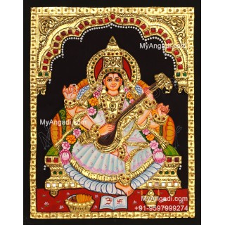 Saraswathi Tanjore Painting
