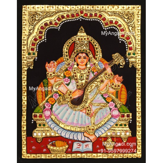 Saraswathi Tanjore Painting
