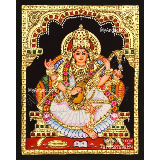 Saraswathi Tanjore Painting
