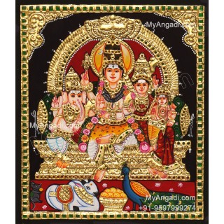 Shiva Family Tanjore Paintings