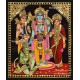 Ram Darbar - Ram with Sita, Hanuman, Lakshmanan  Tanjore Painting