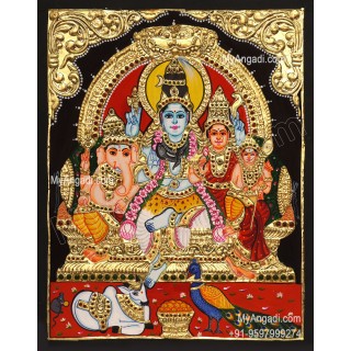 Shiva Family Tanjore Paintings