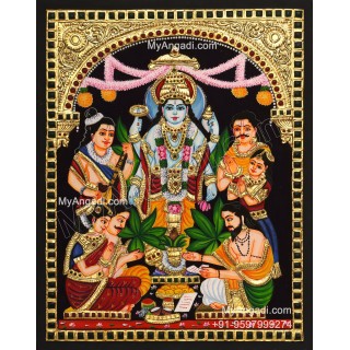 Sathyanarayana Swami Tanjore Painting