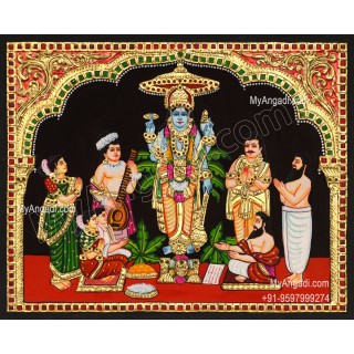 Sathyanarayana Swami Tanjore Painting