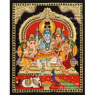 Shiva Family Tanjore Paintings
