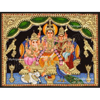 Shiva Family Tanjore Paintings