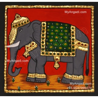 Elephant Tanjore Painting