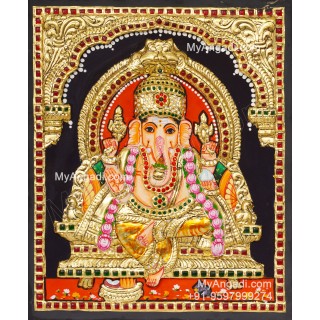 Ganesha 3D Tanjore Painting