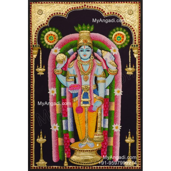 Guruvayurappan  3d Tanjore Painting