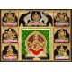 Ashta Lakshmi Tanjore Painting, AshtaLakshmi Tanjore Painting