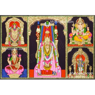 5 Panel  Tanjore Painting