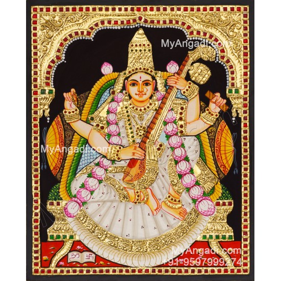 Saraswathi Tanjore Painting