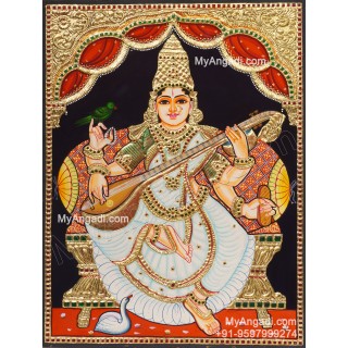 Saraswathi Tanjore Painting