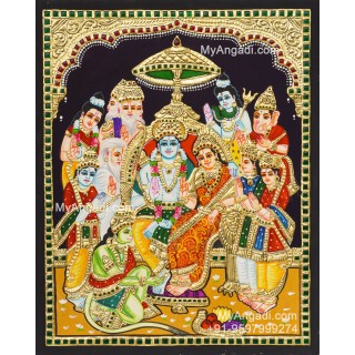 Ramar Pattabhishekam Tanjore Painting