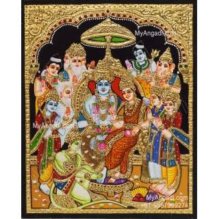 Ramar Pattabhishekam Tanjore Painting